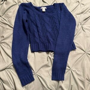 Body Central Navy Cable Knit Sweater